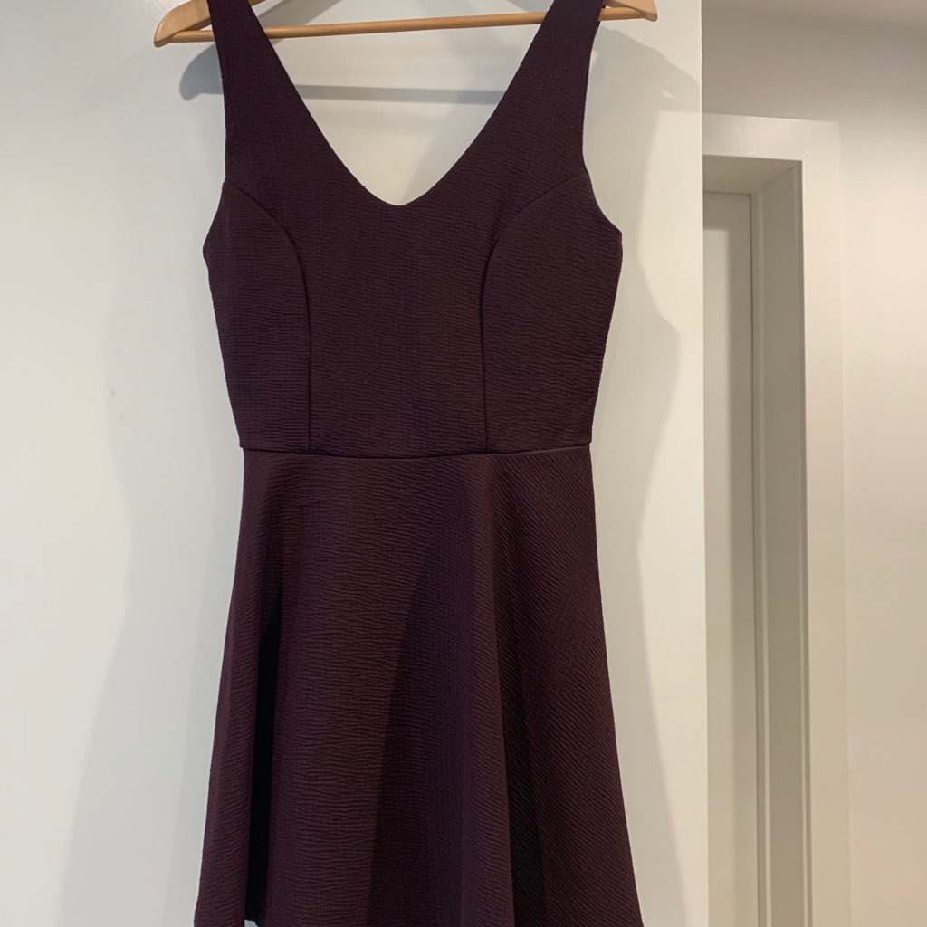 Topshop Eggplant Mini Dress